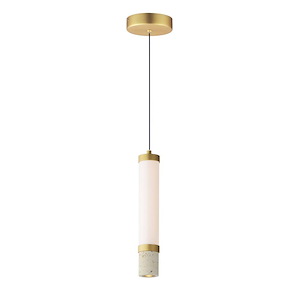 Travertine - 11W 2 LED Pendant-15 Inches Tall and 2.5 Inches Wide - 1327139