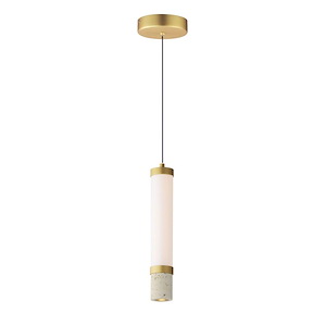 Travertine - 11W 2 LED Pendant-15 Inches Tall and 2.5 Inches Wide