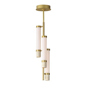 Travertine - 54W 3 LED Pendant-29.75 Inches Tall and 7.75 Inches Wide