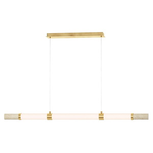 Travertine - 27W 3 LED Linear Pendant-3 Inches Tall and 2.5 Inches Wide