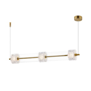 Elysian - 84W 3 LED Linear Pendant-5.5 Inches Tall and 5.5 Inches Wide