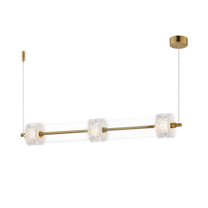 Elysian - 84W 3 LED Linear Pendant-5.5 Inches Tall and 5.5 Inches Wide