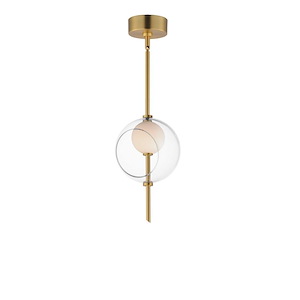Martini - 7W 1 LED Pendant-12.5 Inches Tall and 7.75 Inches Wide