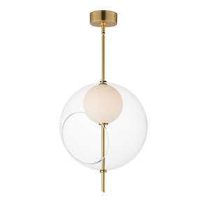 Martini - 12W 1 LED Pendant-19.75 Inches Tall and 15.75 Inches Wide