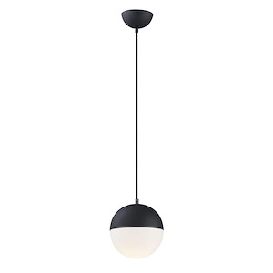 Half Moon-1 Light LED Pendant in Globe Shape-8.5 Inches Tall and 7.75 Inches Wide
