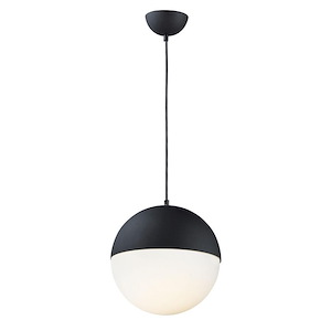 Half Moon-12W 1 LED Large Pendant-11.75 Inches wide by 12.25 inches high - 821152