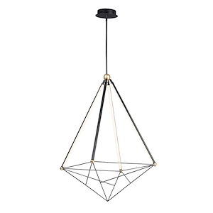Spire - 208W 4 LED Pendant-44.75 Inches Tall and 35 Inches Wide
