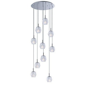 Tangent-40W 10 LED Pendant-19.75 Inches wide by 6 inches high