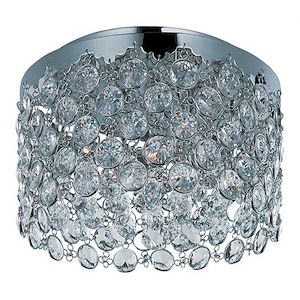 Dazzle-Three Light Flush Mount in Crystal style-15 Inches wide by 9 inches high