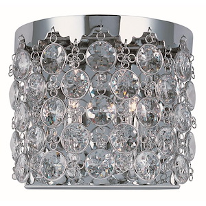 Dazzle-Two Light Wall Sconce in Crystal style-9.5 Inches wide by 8.5 inches high