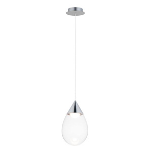 Dewdrop - 10W 1 LED Large Pendant-13.75 Inches Tall and 7.75 Inches Wide - 1327162