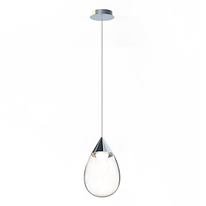 Dewdrop - 10W 1 LED Large Pendant-13.75 Inches Tall and 7.75 Inches Wide - 1327162