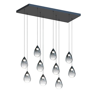 Dewdrop - 80W 10 LED Linear Pendant-6.75 Inches Tall and 12.75 Inches Wide - 1327164
