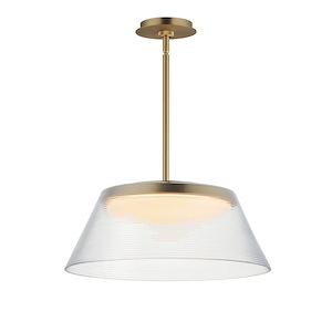 Jensen - 28W 1 LED Pendant-7.5 Inch Tall and 18 Inch Wide - 1370568