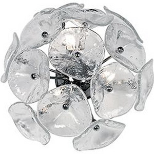 Fiori-3 Light Flush/Wall Mount in Leaf style-14.25 Inches wide by 7.5 inches high - 130852