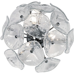 Fiori-3 Light Flush/Wall Mount in Leaf style-14.25 Inches wide by 7.5 inches high - 130852