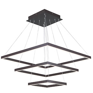 Quad-300W 3 LED 3-Tier Pendant in Contemporary style-27.75 Inches wide by 1.25 inches high - 440713