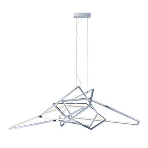 Trapezoid-100W 1 LED Pendant-65.75 Inches wide by 24 inches high