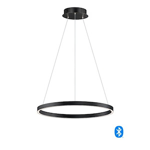 Groove-1 LED Pendant-23.5 Inches wide by 1.25 inches high