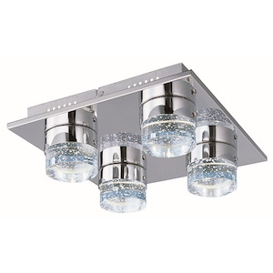 Fizz IV-30W 4 LED Flush Mount in Mediterranean style-13 Inches wide by 13 inches high