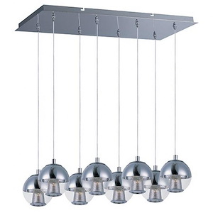 Reflex-LED Pendant in Contemporary style-11 Inches wide by 6.5 inches high