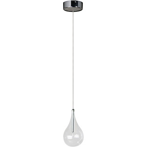 Larmes-1 Light Pendant in Modern style-4.5 Inches wide by 8 inches high