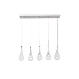 Larmes-7.5W 5 LED Pendant in Modern style-4.5 Inches wide by 16.5 inches high