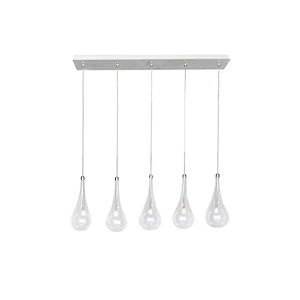 Larmes-7.5W 5 LED Pendant in Modern style-4.5 Inches wide by 16.5 inches high