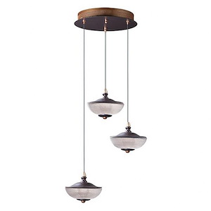 Bella-12W 3 LED Pendant-14.75 Inches wide by 4.5 inches high