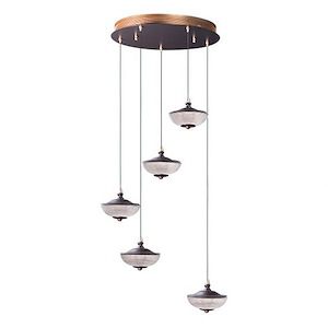 Bella-20W 5 LED Pendant-19.75 Inches wide by 4.5 inches high