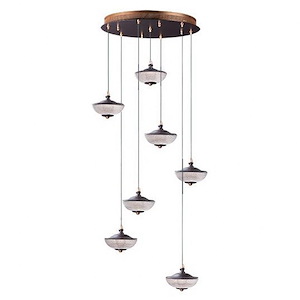 Bella-28W 7 LED Pendant-21.25 Inches wide by 4.5 inches high