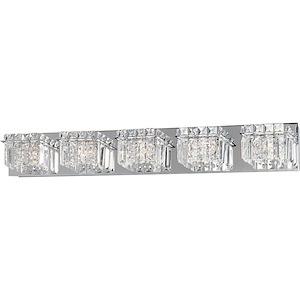 Bangle-5 Light Bath Vanity in Contemporary style-34.25 Inches wide by 5 inches high