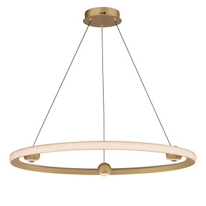 Nodes - 40W 1 LED CCT Select Ring Pendant-2.75 Inches Tall and 32 Inches Wide