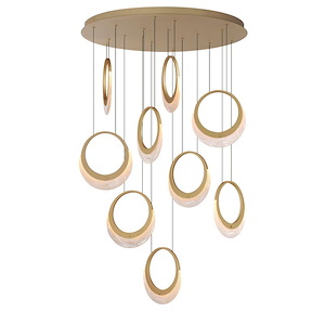 Lyra - 5.5W 9 LED Pendant-9.5 Inch Tall and 28.5 Inch Wide - 1377342