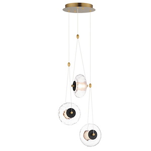 Amulet - 28.5W 3 LED Pendant-22 Inches Tall and 17.5 Inches Wide