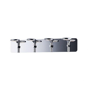 Cobra 4 Light Bath Vanity Approved for Damp Locations-6.75 Inches wide by 5.25 inches high