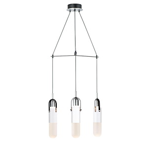 Capsule-12W 3 LED Pendant-19 Inches wide by 40 inches high - 1218120