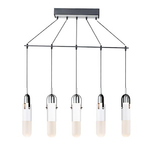 Capsule-20W 5 LED Pendant-34 Inches wide by 40 inches high