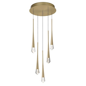 Pierce - 15W 5 LED Pendant-19 Inches Tall and 13 Inches Wide