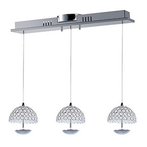 Parasol-12W 3 LED Pendant-26 Inches wide by 6.5 inches high