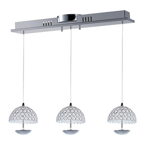 Parasol-12W 3 LED Pendant-26 Inches wide by 6.5 inches high