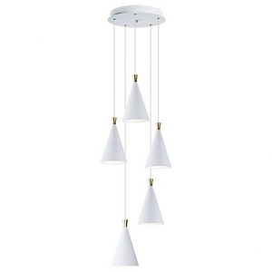 Norsk-36W 5 LED Pendant-15.25 Inches wide by 9.5 inches high