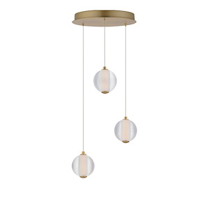 Rhythm - 15W 3 LED Pendant-5 Inches Tall and 11.75 Inches Wide - 1327187