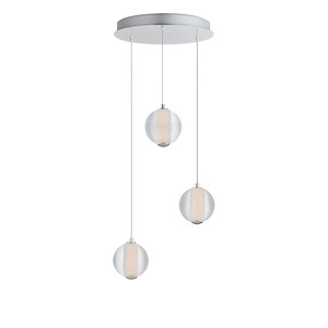 Rhythm - 15W 3 LED Pendant-5 Inches Tall and 11.75 Inches Wide
