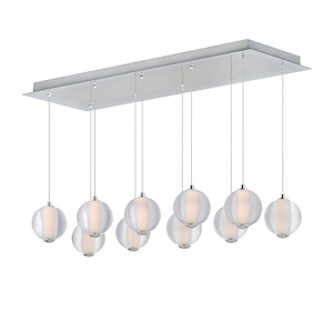 Rhythm - 50W 10 LED Linear Pendant-5 Inches Tall and 11 Inches Wide