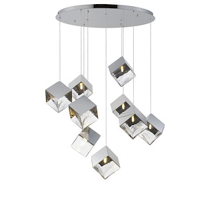 Ice Cube - 27W 9 LED Pendant-8.75 Inches Tall and 33.5 Inches Wide