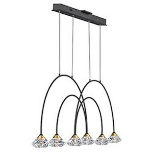 Hope-18W 6 LED Linear Pendant-5.5 Inches wide by 19.25 inches high