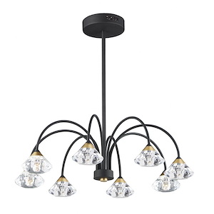 Hope-24W 8 LED Convertible Chandelier-29 Inches wide by 15.25 inches high