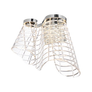 Tartan - 13W 1 LED Wall Sconce-13 Inches Tall and 15 Inches Wide