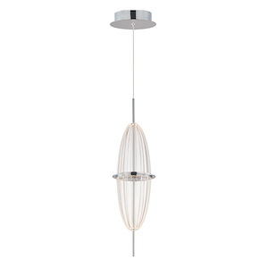 Quasar - 8W 1 LED Mini Pendant-20.5 Inches Tall and 5.5 Inches Wide - 1327194